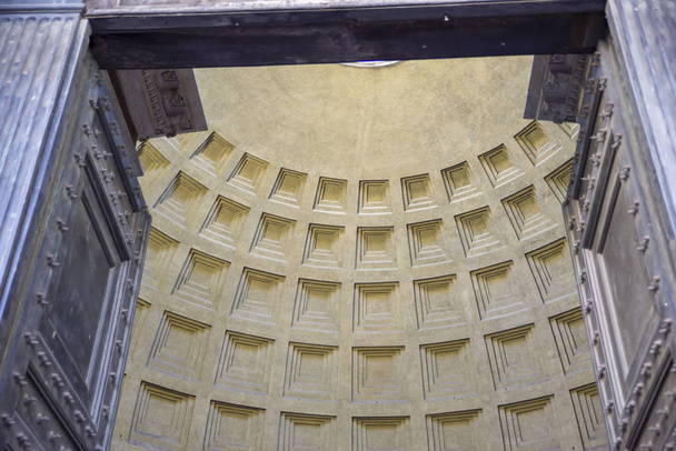 monuments in Rome, Italy. Entrance of the famous pantheon - Photo, Image