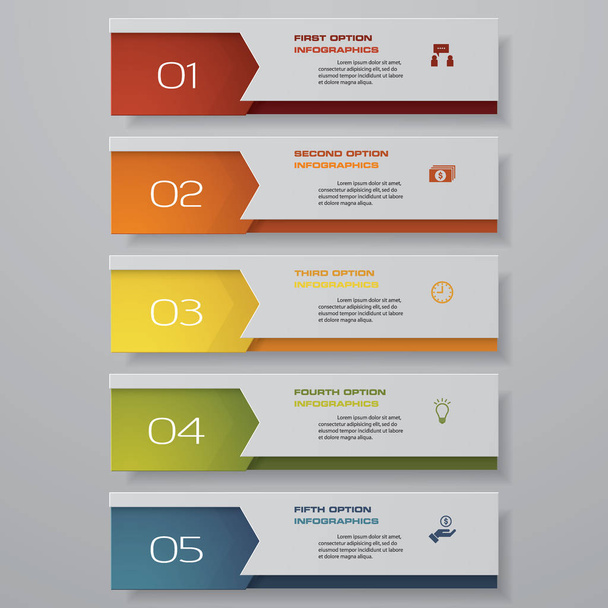 Design clean number banners template/graphic or website layout. Vector. - Vector, Imagen