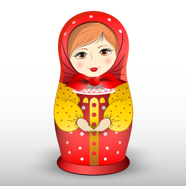 伝統的な matryoschka の人形、ベクトル イラスト   - ベクター画像