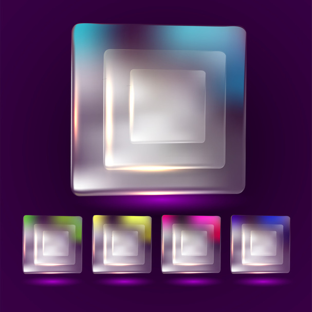 Vector white square business icon - Vector, Image