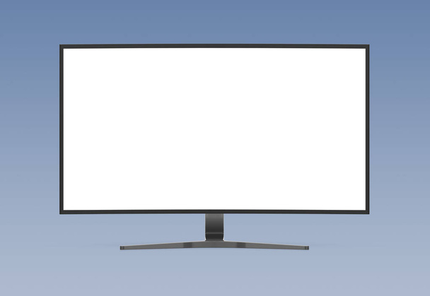 Moderni tietokonenäyttö mockup eristetty harmaalla taustalla 3d renderöinti
 - Valokuva, kuva