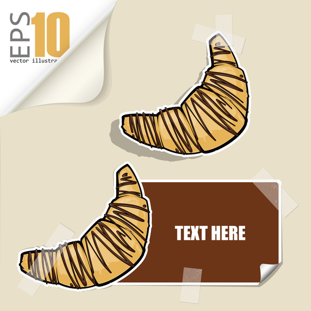 Set of vector message cards with cartoon donuts. - Вектор, зображення
