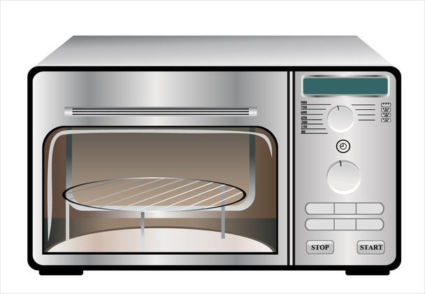 microwave oven on a white background - Vector, afbeelding