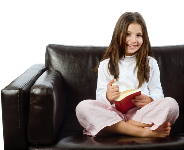 Girl reading a book - Φωτογραφία, εικόνα