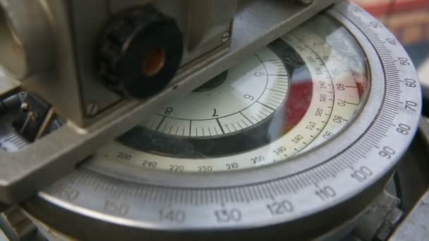 Navigation devices on the ship. Marine gyrocompass - Footage, Video