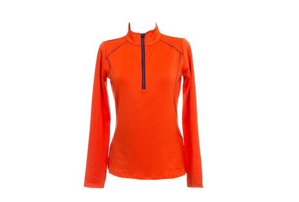 jaqueta de esportes laranja isolada no fundo branco
 - Foto, Imagem