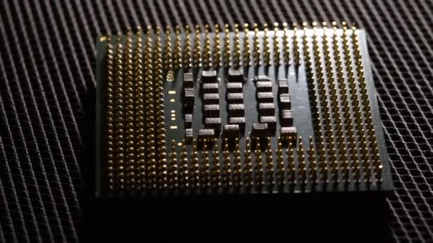 Detalhe do processador de chips de CPU, vídeo UHD 4K
 - Filmagem, Vídeo