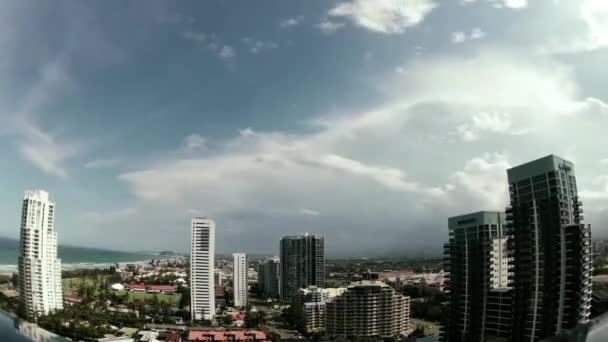 Zware Storm Over een stad - Video