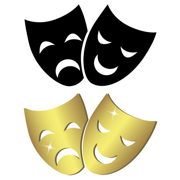Theater masks - Vector, Image