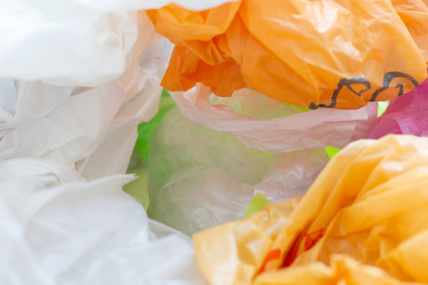 Colorful plastic bags for background. - Foto, imagen