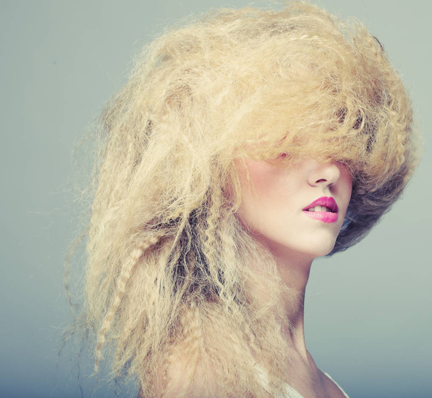 woman with creative hairstyle - 写真・画像