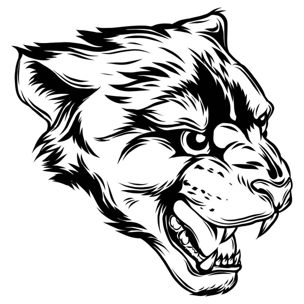 Cougar Pantera Mascote Cabeça Vector Gráfico
 - Vetor, Imagem