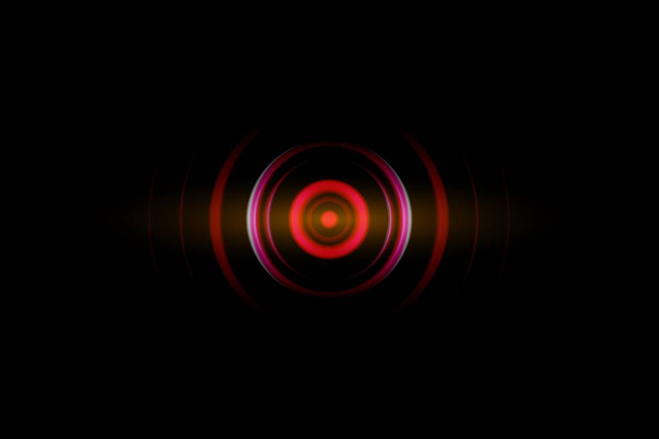 Astratto effetto spirale rosso scuro con onde sonore oscillanti, sfondo della tecnologia
 - Foto, immagini