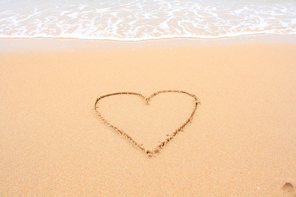 srdce na písku - Fotografie, Obrázek