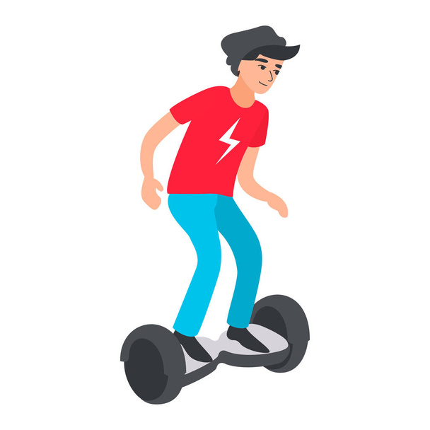 Adolescent équitation scooter électrique moderne
.  - Photo, image