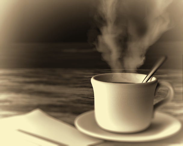 コーヒーの黒と白の効果 - 写真・画像