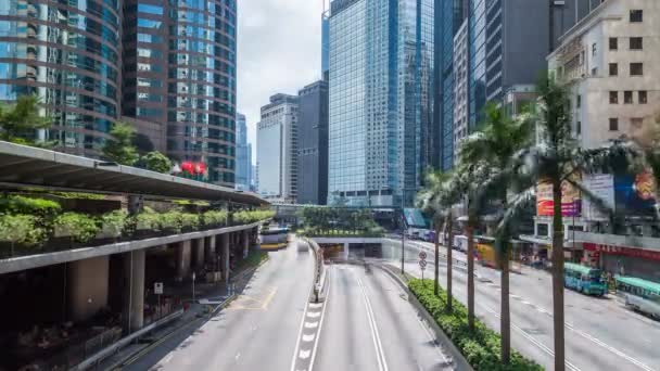 Hong Kong şehrinde gökdelenin zaman aşımı - Video, Çekim
