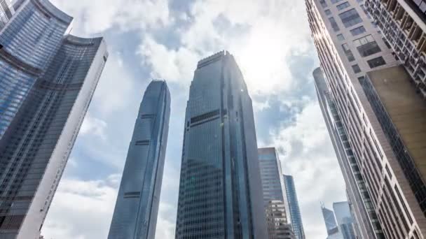 Wolkenkratzer in Hongkong im Zeitraffer - Filmmaterial, Video