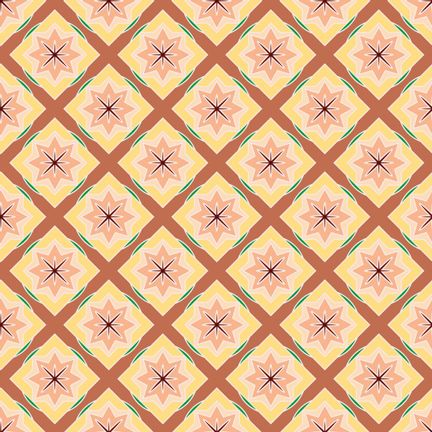 Geométrico abstracto con elementos florales patrón inconsútil colorido para el fondo
.  - Vector, Imagen