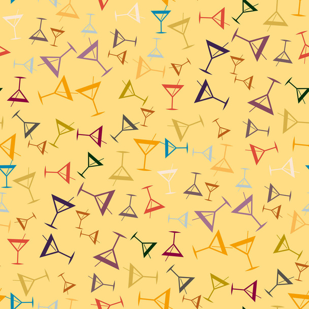Tropical cocktails colorful seamless pattern - ベクター画像