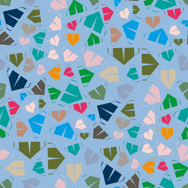 color seamless pattern with cartoon camping tents - Vector, Image