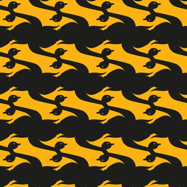 Cisnes padrão sem costura brilhante colorido
 - Vetor, Imagem