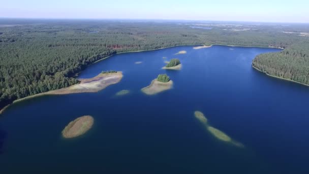 Let nad jezero nedaleko lesa - Záběry, video