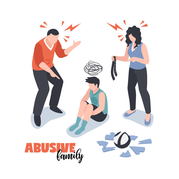 Family Conflicts Concept - Vector, Image