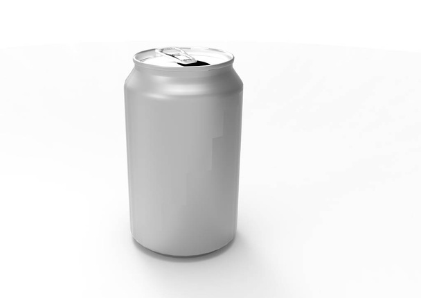 aluminum can isolated on white background - Fotoğraf, Görsel