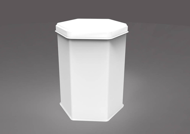 Caja metálica aislada sobre fondo blanco - Foto, Imagen