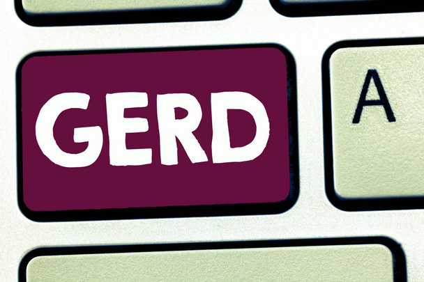 Text sign showing Gerd. Conceptual photo Digestive disorder that affects the lower esophageal sphincter - Photo, Image