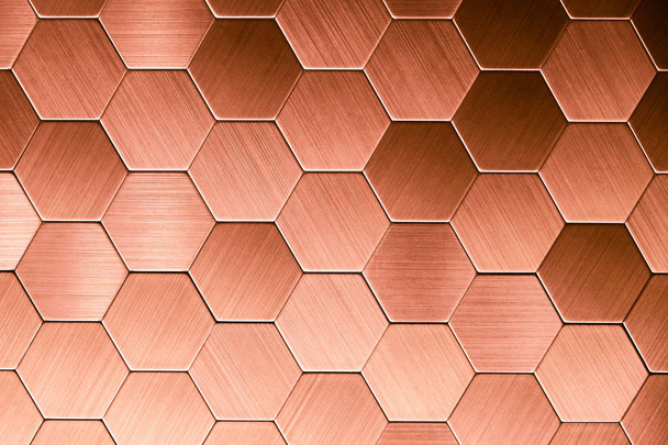 Abstract silver metal background. Geometric hexagons. Different color - Фото, зображення