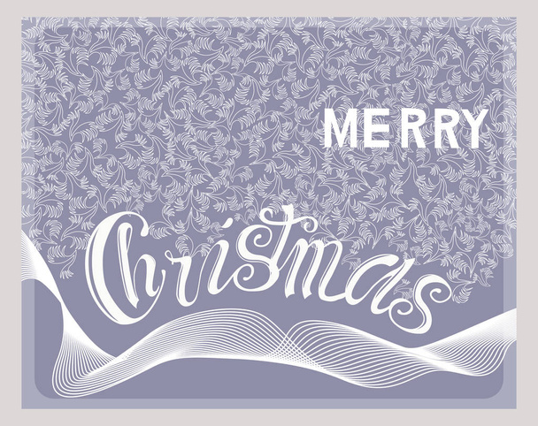 Merry Christmas lettering design, vector illustration, Merry Christmas type calligraphic typography, Merry Christmas phrases banner - Vetor, Imagem