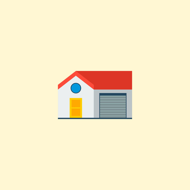 House icon flat element. Vector illustration of house icon flat isolated on clean background for your web mobile app logo design. - Vector, Image