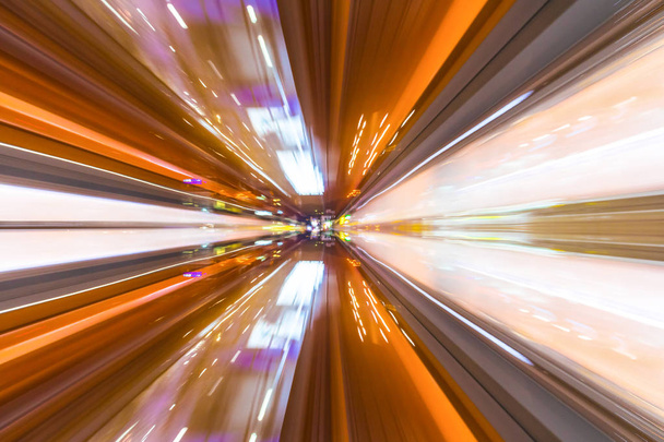 Rychlost pohybu v městské dálnice silniční tunel - Fotografie, Obrázek