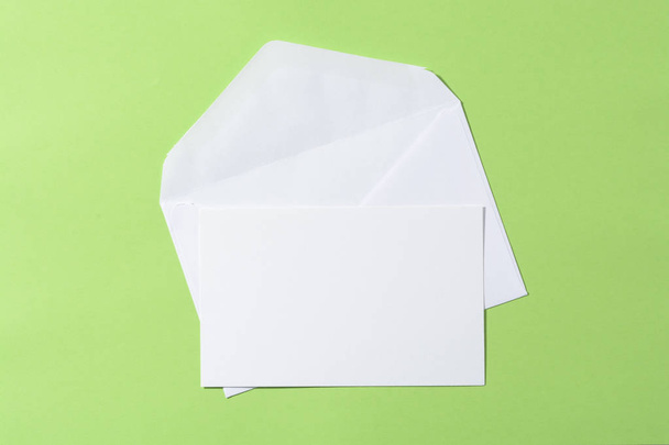 Envelope and blank card - Zdjęcie, obraz