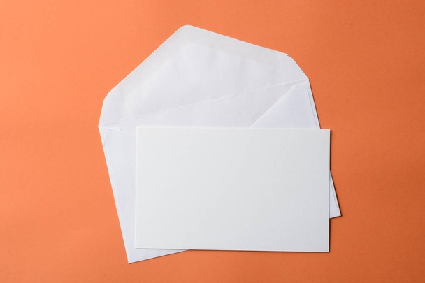 Envelope and blank card - Foto, Bild