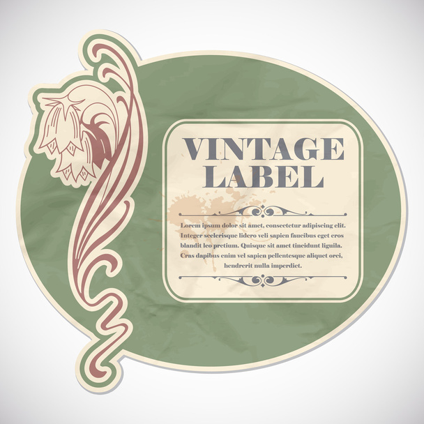 Étiquette vintage - Vecteur, image