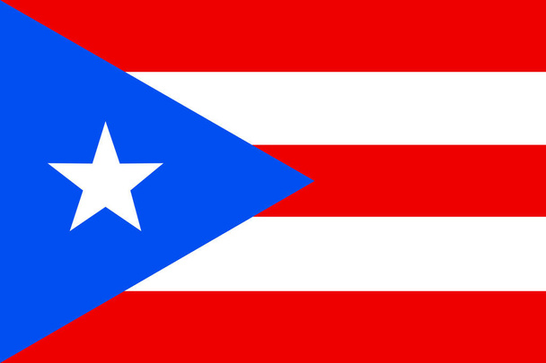 Flaga Portoryko. Commonwealth Puerto Rico Stany Zjednoczone Ameryki - Wektor, obraz