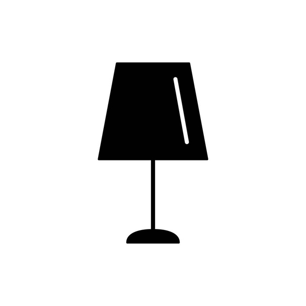 Vectorillustratie van tafellamp. Platte icoon van lichtpunt. Huis & kantoor verlichting element. Geïsoleerde object op witte achtergrond. - Vector, afbeelding