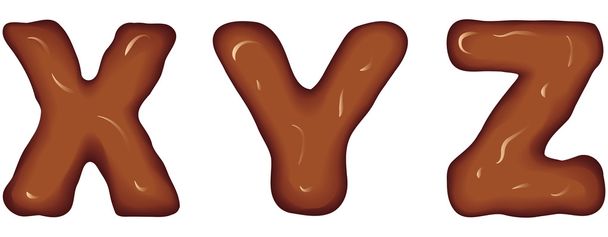 Ensemble vectoriel de caractères composé de chocolat fondu
 - Vecteur, image