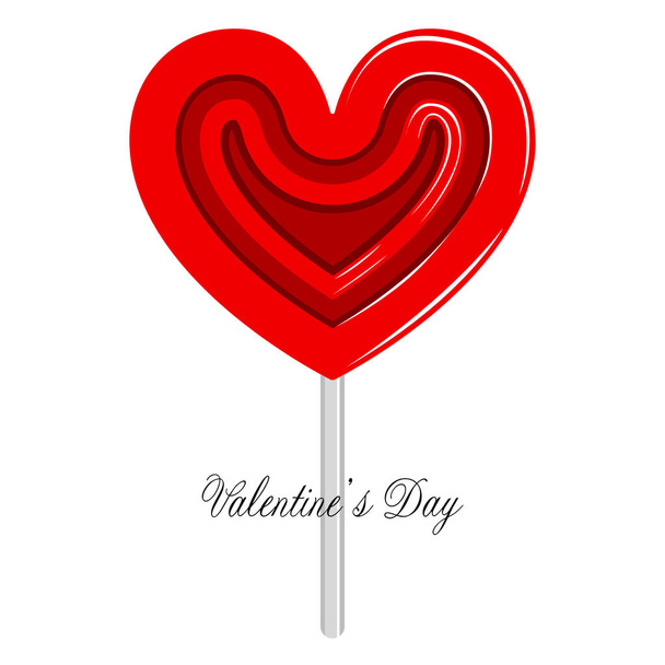 Heart shaped candy. Valentine day - Vektor, kép
