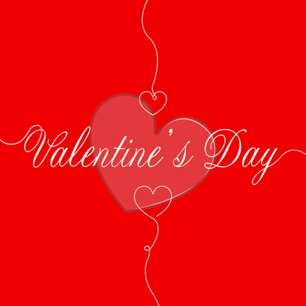 Isolated heart shape. Valentine day - Vector, imagen