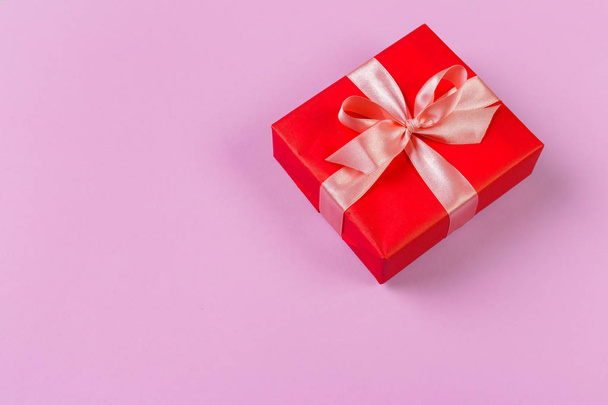 close up of gift box on colorful background - Photo, Image