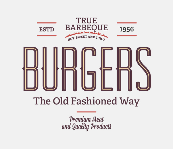Burgers true barbeque is a vector illustration about street food - ベクター画像