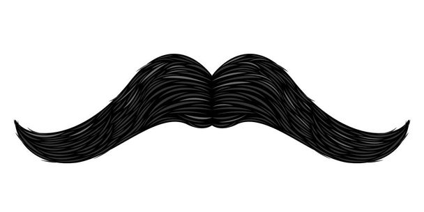 Isolated detailed mustache - Vektor, Bild