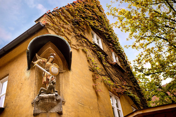Augsburg: Fuggerei - the world oldest social housing. Bavaria, Germany - Photo, Image