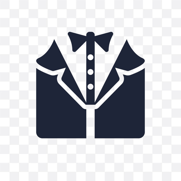 Tuxedo transparent icon. Tuxedo symbol design from Clothes collection. Simple element vector illustration on transparent background. - ベクター画像