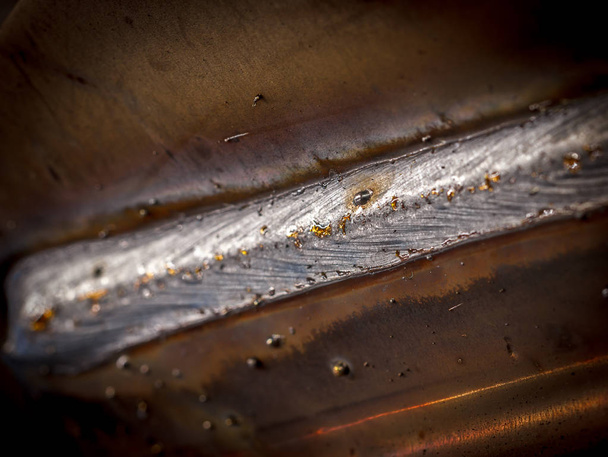 hegesztési varrat acéllemez acél ipari hegesztő factory-ra - Fotó, kép
