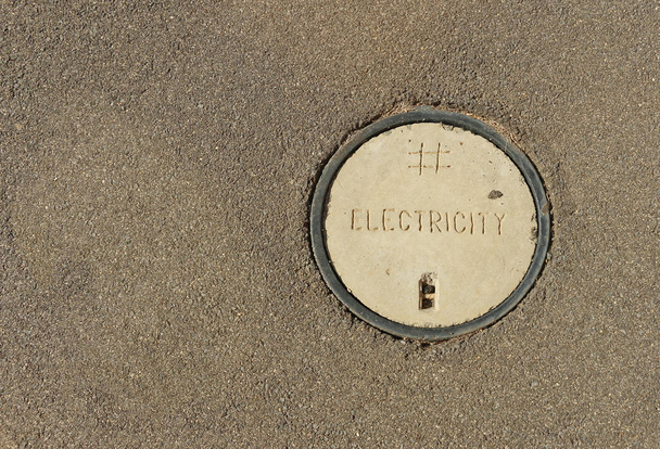cover to access underground electricity supply - Photo, Image